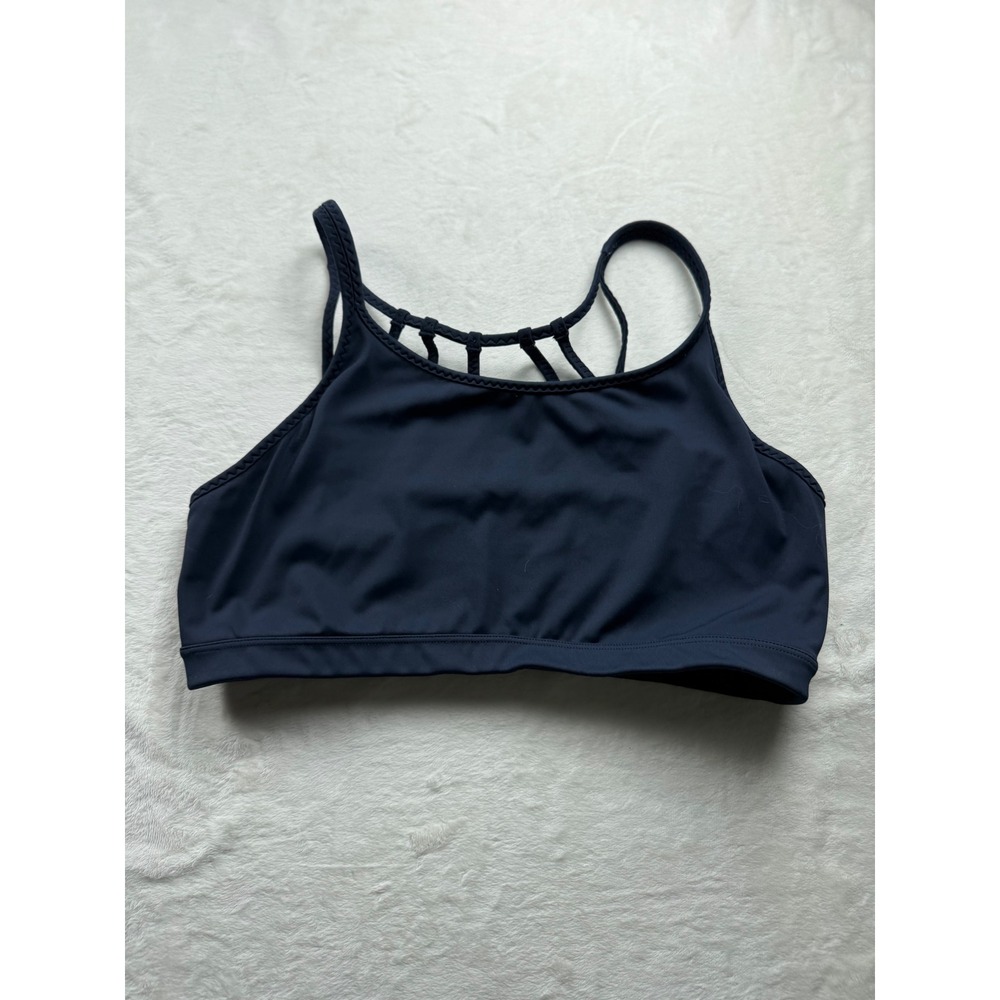 Athleta Navy Blue Multi Strap Ladder Back Sports Bra XL 591302-00